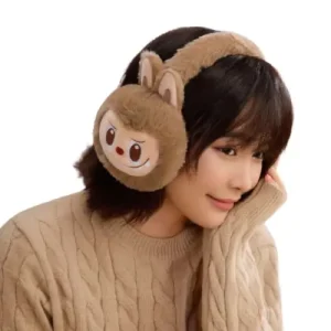 LABUBU Warm Fluffy Holiday Series- Plush Earmuffs On Head