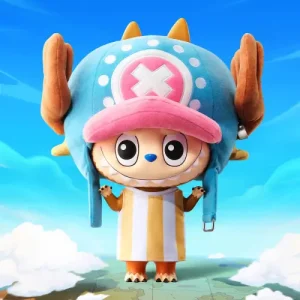 Front view of NEW MEGA LABUBU 400% TONY TONY CHOPPER collectible figure