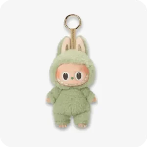 THE MONSTERS Series – Labubu Keychain Tasty Macarons Green Grape Front Side View