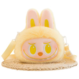 Labubu Plush Shoulder Yellow Bag – Big Into Energy Series Front