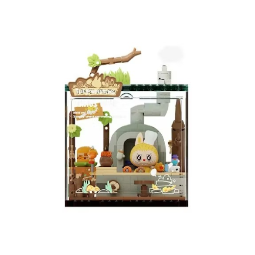 Labubu Forest Secret Base Series Part 2 Genius Cook P10007 Block Figure Labubu Forest Secret Base Series Part 2 Genius Cook P10007 Block Figure Front Side