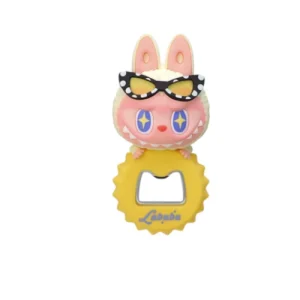 Labubu Jump Into Summer Sparkling Summer Bottle Opener Fridge Magnet Front Look