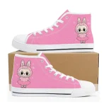 Labubu Women’s High-Top Sneakers Pink Pair View