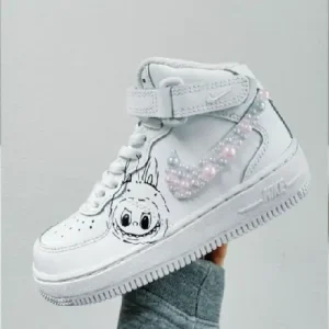 Labubu X Nike AF 1 Sneakers One Sided View